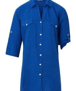Dreamstar linnen blouse  'Nano' kobalt
