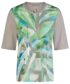 Shirt Lebek groen / greige