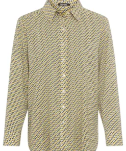 Blouse Olsen geel marine
