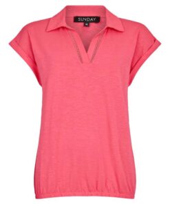Sunday poloshirt koraalroze