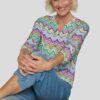Rabe blouse lila zig zag patroon