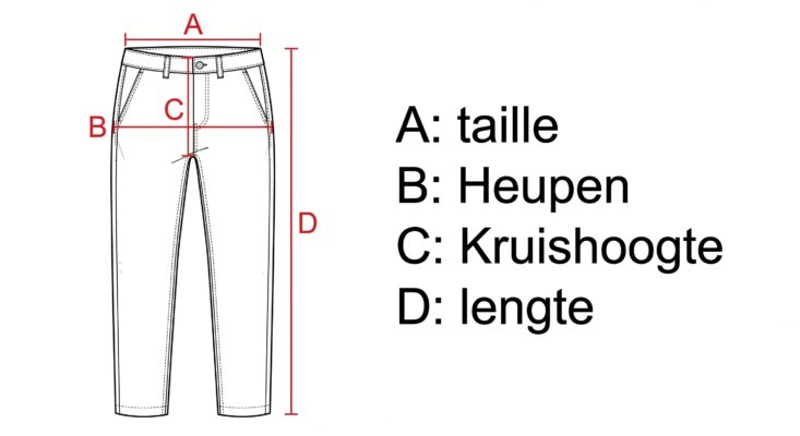 Maattabel luigi morini heren broek me elastieke band