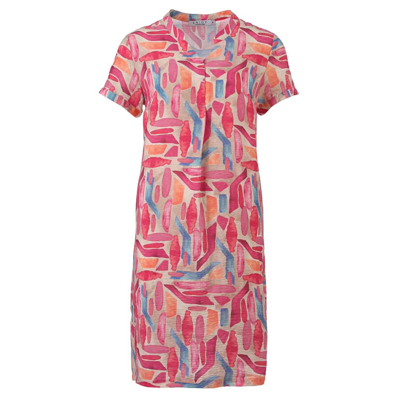 Enjoy Jurk All-Over Print Roze