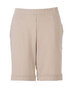 Enjoy dames short met zand-witte verticale strepen en een brede elastische tailleband - model 923822_521_01 (1).jpg