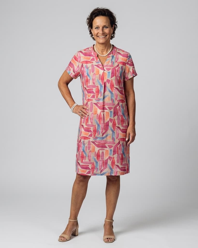 Enjoy Jurk All-Over Print Roze - Afbeelding 2