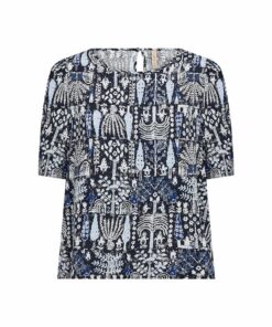 Soyaconcept Golfi Blouse blauw grijs