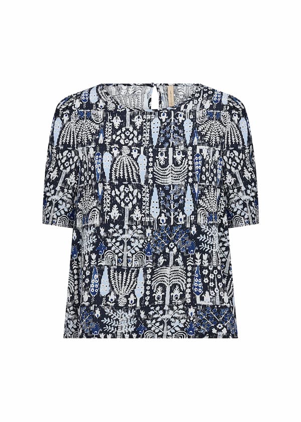 Soyaconcept Golfi Blouse blauw grijs