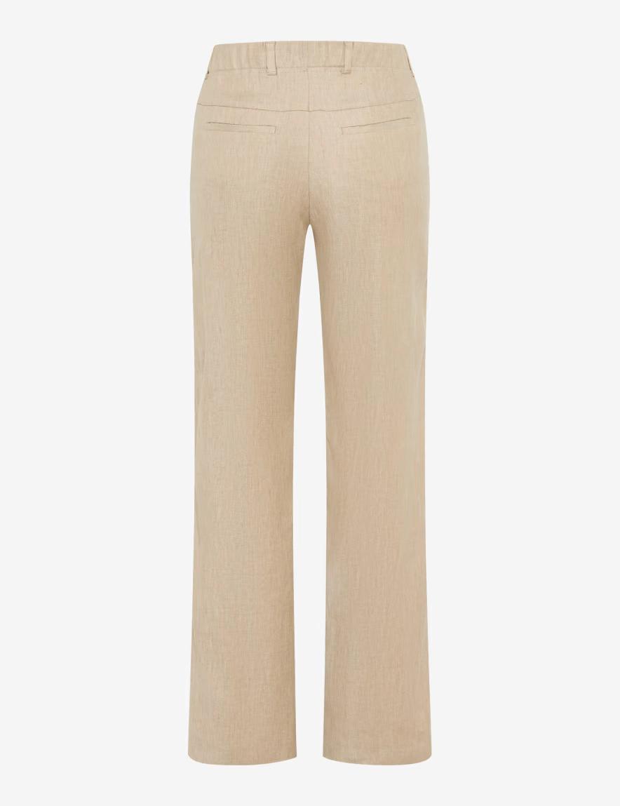 Raphaella by Brax Pam Flared Broek - Linnen-Look - Beig - Afbeelding 3