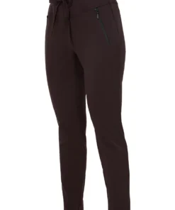 Dreamstar dames travel broek Benny slim fit met taillekoord in de kleur cacao bruin