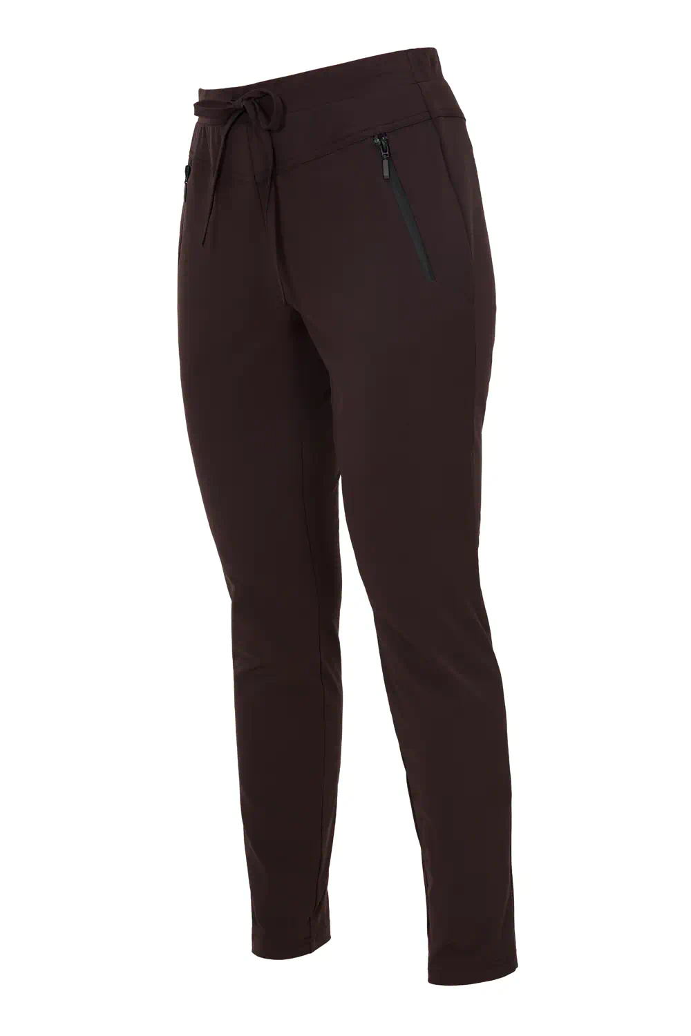 Dreamstar dames travel broek Benny slim fit met taillekoord in de kleur cacao bruin
