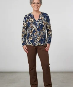 Sensia Dames blouson blauw gebloemd 'Barbie' - Afbeelding 3
