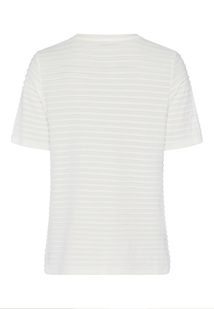 Frank Walder Shirt Uni Ecru - Luxe Top met Rijke Ribbelstructuur - Afbeelding 2