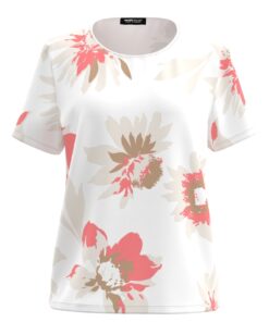 Frank Walder Shirt Roze Gebloemd - Comfortabel Stretch Shirt met Viscose