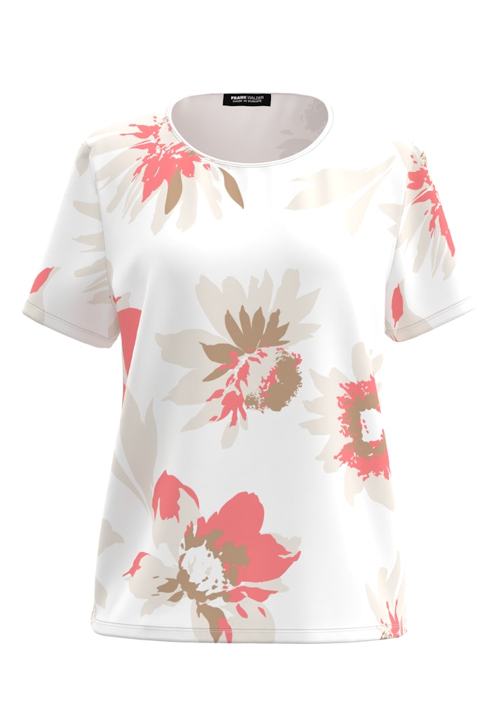 Frank Walder Shirt Roze Gebloemd - Comfortabel Stretch Shirt met Viscose