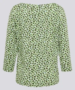 Rabe Damesshirt Driekwart Mouw Groen Dierenprint - Afbeelding 2