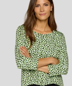 Rabe Damesshirt Driekwart Mouw Groen Dierenprint - Afbeelding 3