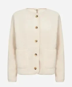 Dames vest SOYACONCEPT onyx off white teddystof