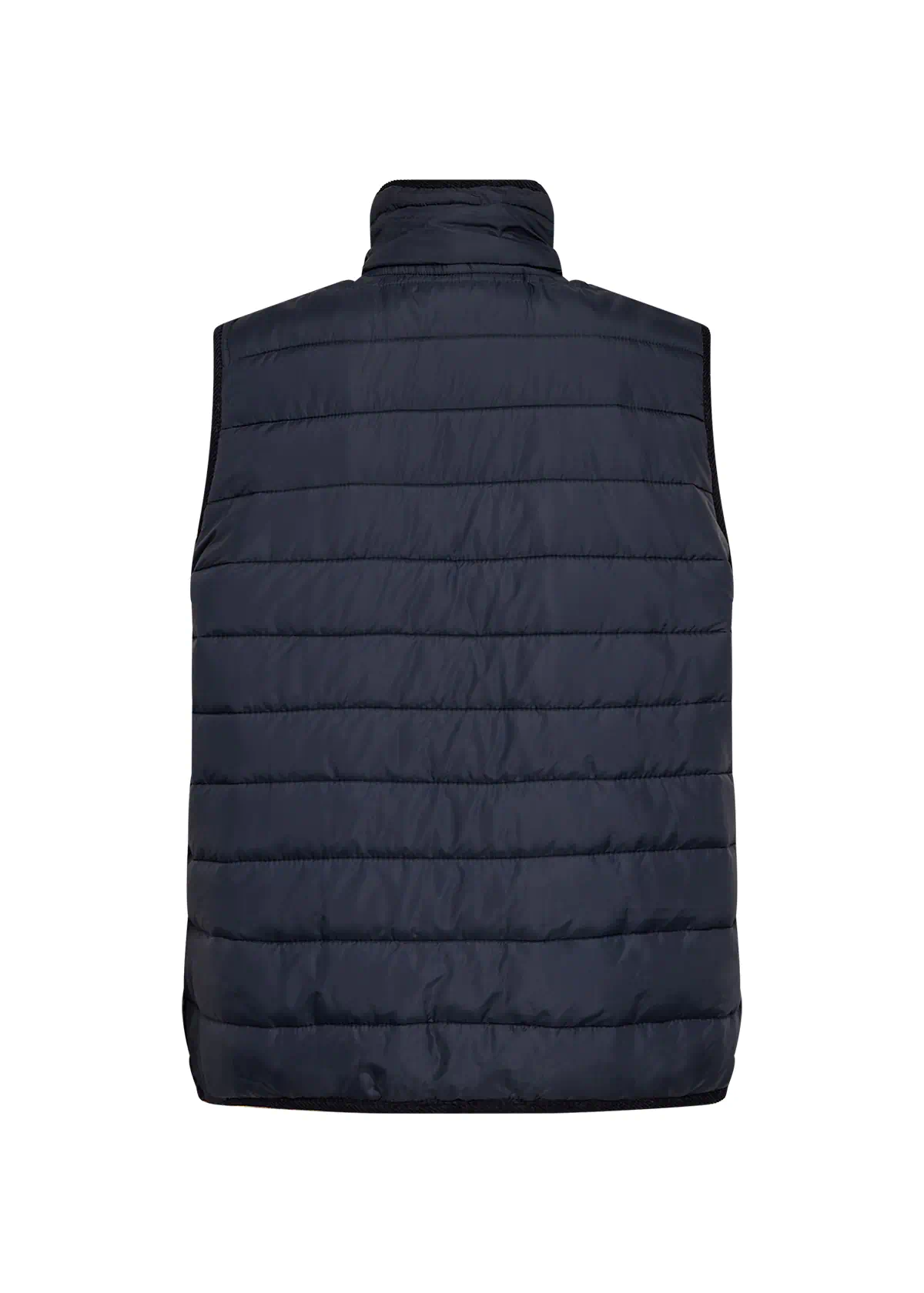 Soyaconcept dames bodywarmer SC-Benete 6 gewatteerd met rits en opstaande kraag in donkerblauw rug