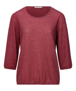 Dreamstar dames shirt Waldorf met glinsterend lurex en elastische zoom in berry