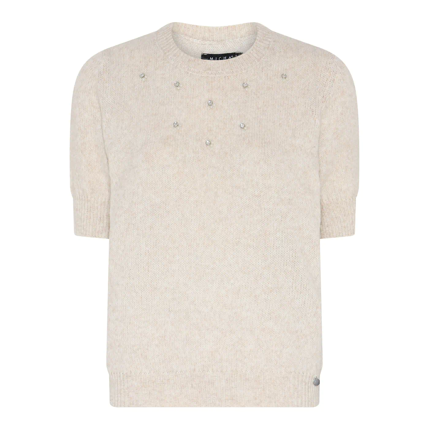 Micha truitje korte mouw lichtbeige - Afbeelding 2