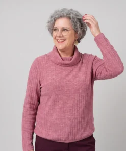 Sensia dames uni blouson Kolly met elastische zoom en wijde colkraag in het roze model