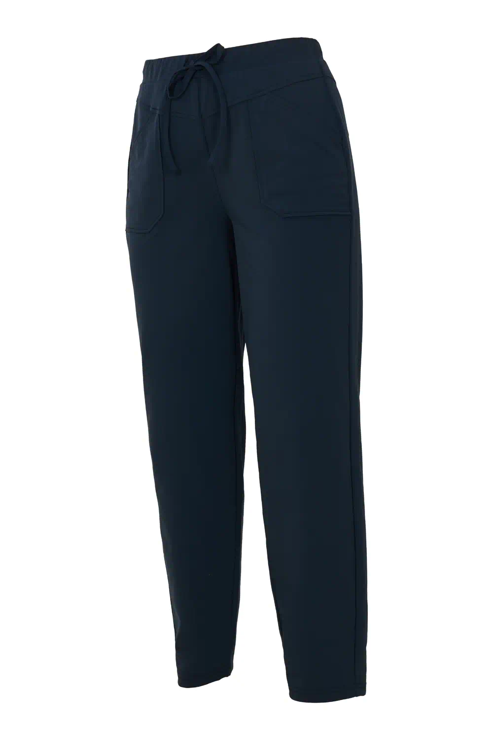 Dreamstar dames travel broek Baro met barrel fit en taillekoord in de kleur donker marineblauw