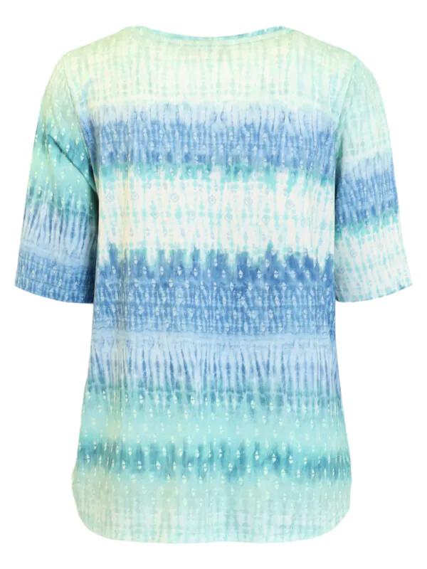 Signature Shirt Gestreepst Mint Blauw - Afbeelding 2