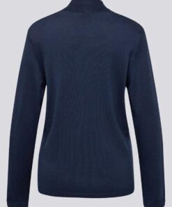 Rabe Damesvest donkerblauw ribbelstructuur - Afbeelding 3