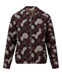 Dreamstar dames jasje Andrea met ritssluiting en rond dessin in de kleur berry mix