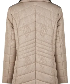 Barbara Lebek jas licht taupe - Afbeelding 2