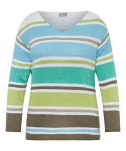 Rabe Damestrui Gestreept Blauw Groen