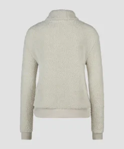 Barbara Lebek Dames Fluffy Trui Turtleneck Offwhite - Afbeelding 4