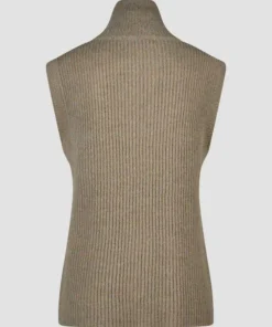 Barbara Lebek Dames Bodywarmer Greige - Afbeelding 4