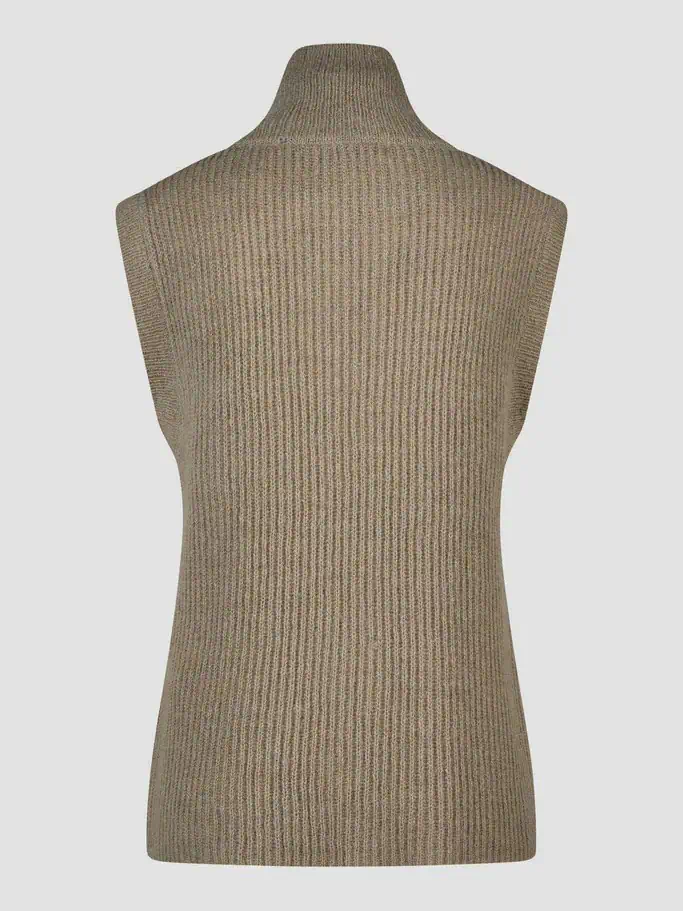 Barbara Lebek Dames Bodywarmer Greige - Afbeelding 4