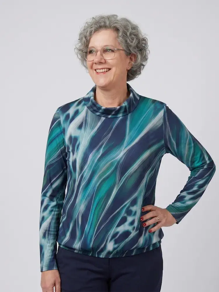 Sensia Dames blouson marine petrol 'Kylie' - Afbeelding 2