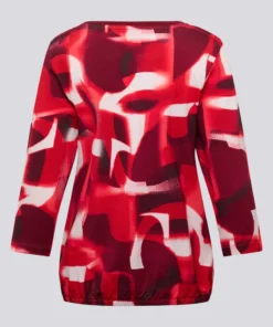 Rabe Dames Blouson Rood met Driekwart Mouw - Afbeelding 3