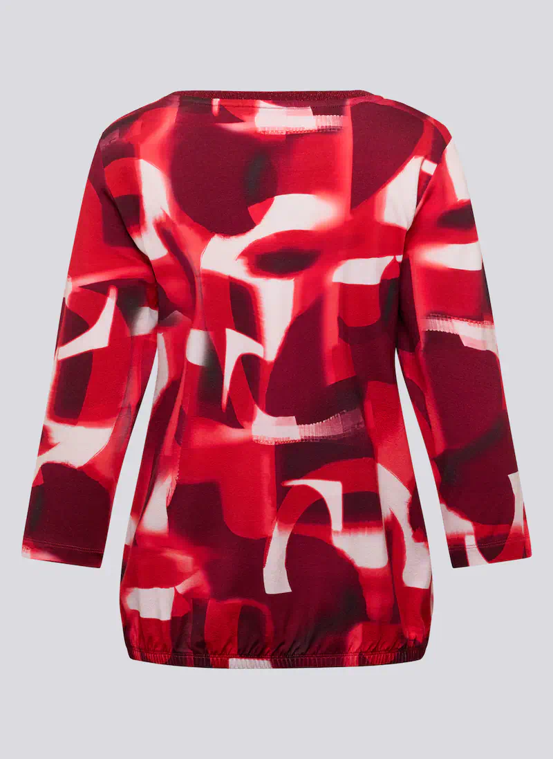 Rabe Dames Blouson Rood met Driekwart Mouw - Afbeelding 3