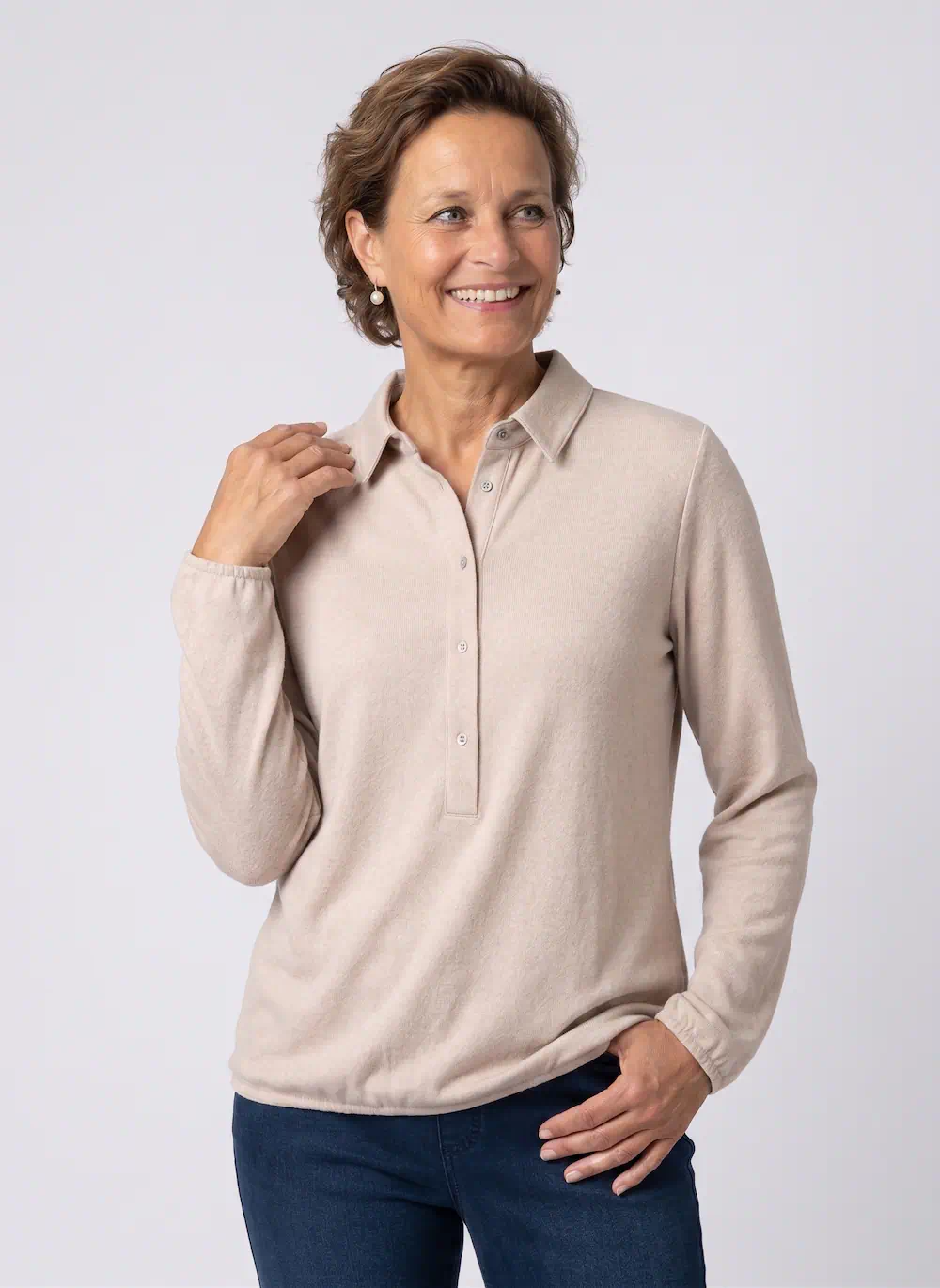 Dreamstar poloshirt ‘Elise’ Beige - Afbeelding 2
