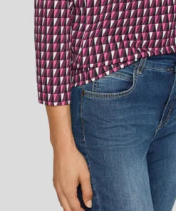 Rabe Damesshirt Roze Geometrisch Werkje - Afbeelding 3