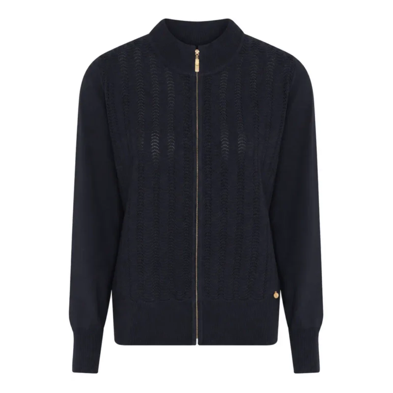 Micha marine vest met rits 