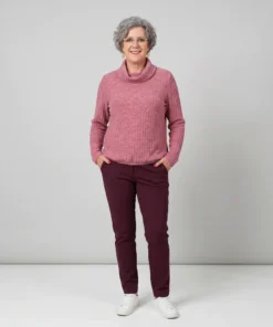 Sensia dames uni blouson Kolly met elastische zoom en wijde colkraag in het roze model1