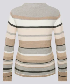 Rabe Damestrui grijs beige gestreept - Afbeelding 3