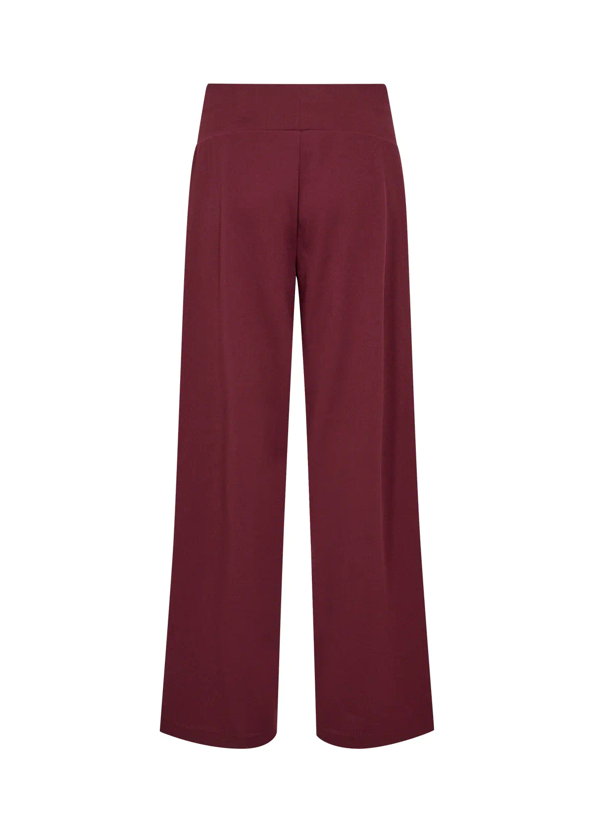 Soyaconcept dames broek SC-Siham met wijde pijpen en hoge elastische tailleband in bordeauxrood Axhter