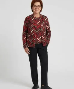 Sensia Twinset rood / Taupe model