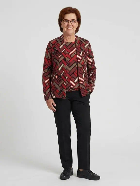 Sensia Twinset rood / Taupe model