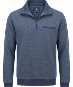 Chris Cayne sweater met kraag marine