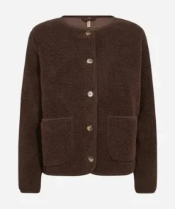 Dames vest SOYACONCEPT Onyx bruin teddystof
