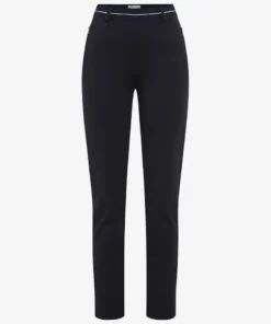 Raphaela by Brax dames slip-on broek model Lillyth in marine met elastische tailleband en strijkplooi
