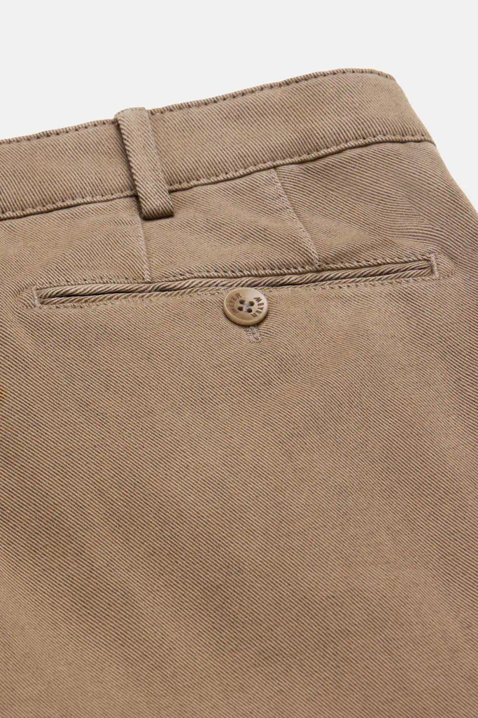 Meyer heren chino broek model Bonn in beige stretchkatoen met flexband_kontzak