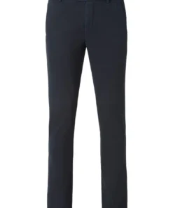 Meyer heren chino stretch pantalon model Bonn in marineblauw met rechte pijp en flexibele tailleband